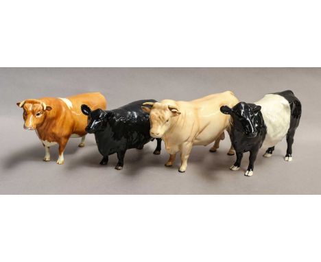 Comprising: Gurnsey Bull CH. "Sabrina's Sir Richmond 14th", model No. 1451; Charolais Bull, model No. 2463A, Aberdeen Angus C