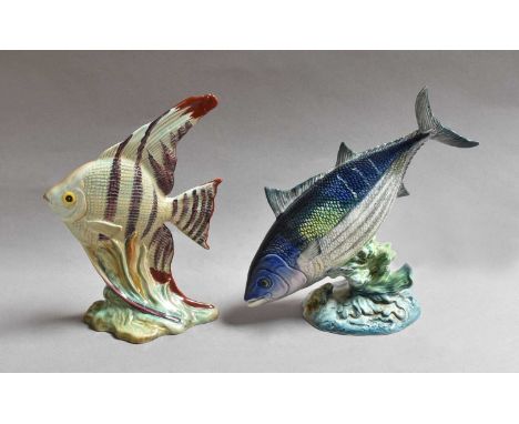 model No. 1232, blue, silver and green gloss; together with Angel Fish model No. 1047, silver, red and green-brown gloss (2) 