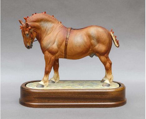 model No. RW3825 by Doris Lindner, limited edition 138/500, on wooden plinth, with framed certificate (a.f)One ribbon damaged