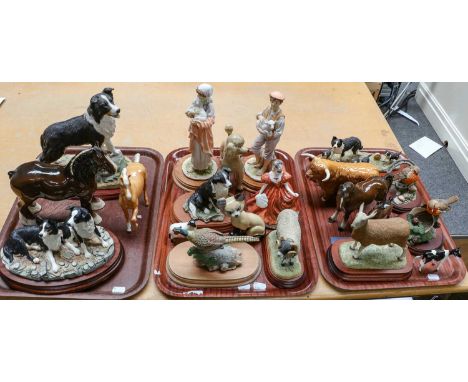 Beswick, Border Fine Arts, Royal Doulton and other predominantly Farm Animal models including: 'Blue Faced Leicester Tup', mo