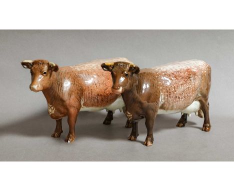 model No. 1510, brown and white shading gloss, and another (2) (a.f)Both models with restoration, one with severe repair to o