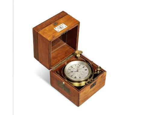 A good early 20th century mahogany two-day marine chronometer, with association to Sir Ernest ShackletonVictor Kullberg, 105 