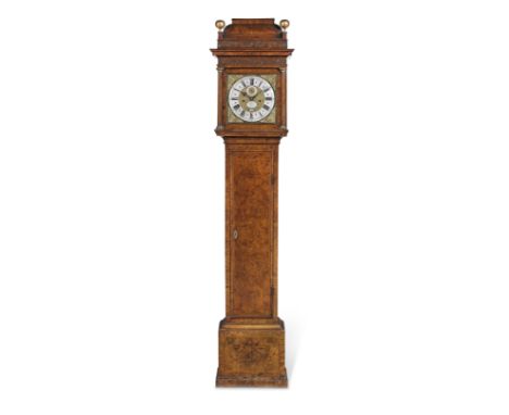 AN 18TH CENTURY WALNUT STRIKING LONGCASE CLOCK OF ONE MONTH DURATIONGeorge Graham, London, No. 590  The case with stepped cad