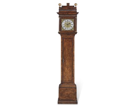 A VERY FINE AND RARE EARLY 18TH CENTURY 'TYPE 3 BURR WALNUT LONGCASE CLOCKTHOMAS TOMPION AND EDWARD BANGER, LONDON, NO. 463, 