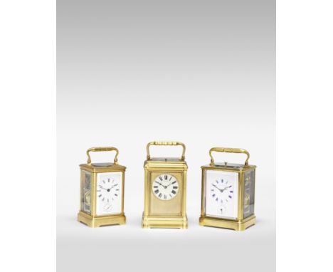 A 19th century French Grand Sonnerie striking Carriage clock in the original numbered travel caseGoldsmiths &amp; Silversmith