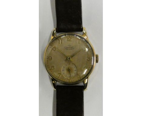 A 9ct gold Smiths manual wind wristwatch