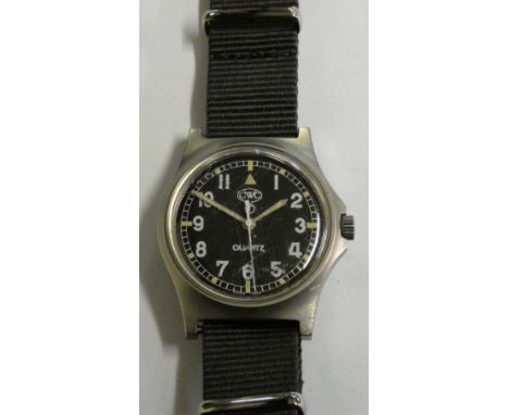 A Cabot watch company quartz military wristwatch, British Army, c 2005, 2nd Iraq and Afghan wars, serial number 1563