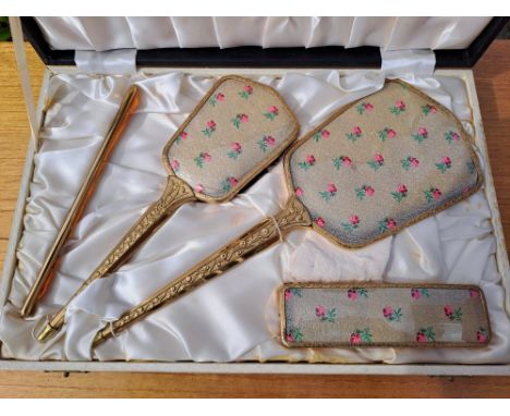 A boxed dressing table set together with certificate stating it was given for volunteering to appear on ‘Beat the Clock’ on s