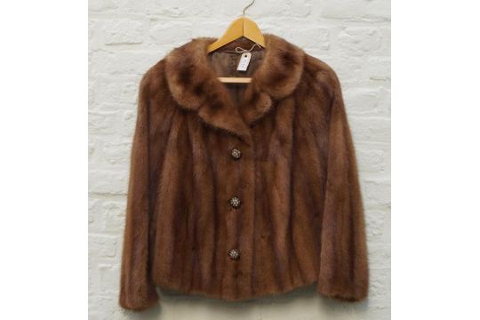 short brown fur jacket