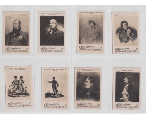 Cigarette cards, Malta, Colombos, Life of Wellington, 'M' size (set, 50 cards) (gd)