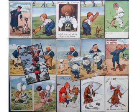 Postcards, Tony Warr Collection, a small mixed selection of approx. 17 cards illustrated by G E Shepherd all published by Tuc