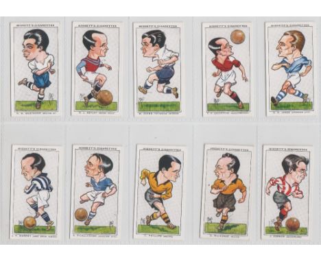 Cigarette cards, Hignett's, Football Caricatures (set, 50 cards) (vg)