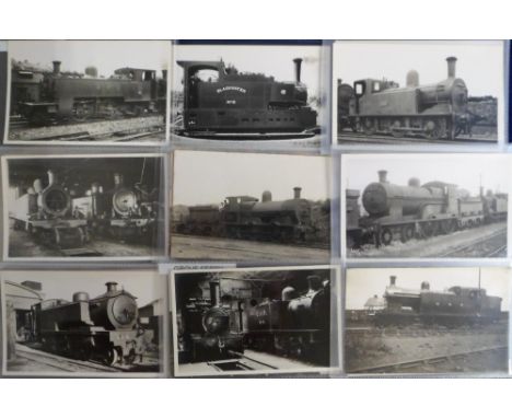 Postcards, Railway, engine close-ups identified on back, mostly Irish railway engines mainly photographic with postcard back,
