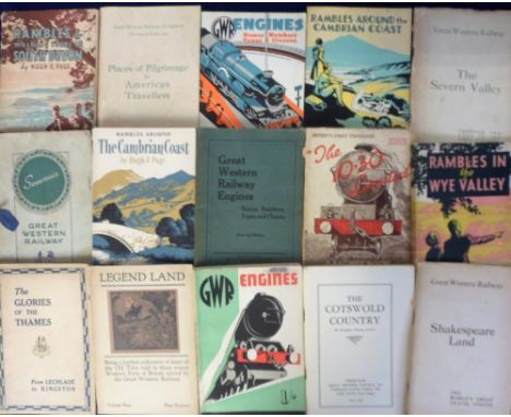 Railwayana, 35+ G.W.R. publications mostly dating from the 1920s e.g. 'Wonderful Wessex', 'The Engine Book', 'Rambles Around 