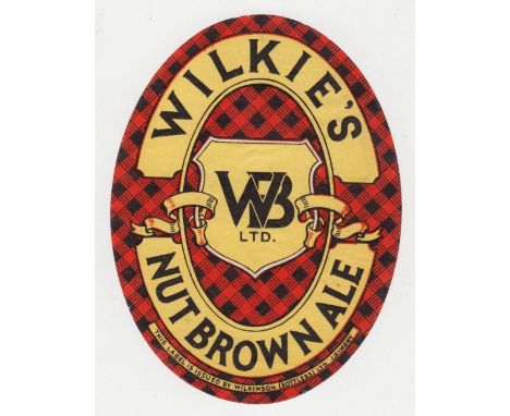 Beer label, Wilkinson (Bottlers) Ltd Grimsby, Wilkie's, Nut Brown Ale, v.o,  95mm high, (gd/vg) (1)