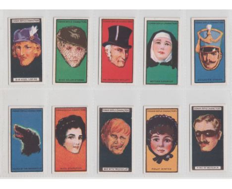 Cigarette cards, 2 sets, Boguslavsky Conan Doyle Characters (green back) (25 cards) and Copes Dickens Characters L size (25 c