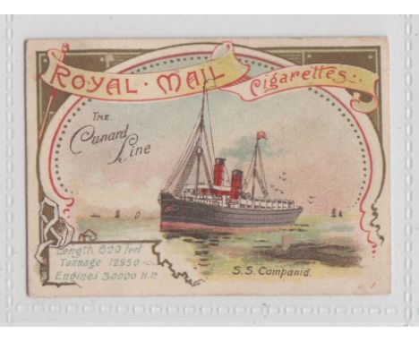 Cigarette card, Anstie, Royal Mail Series, 'M' size, type card, S.S. Campanid (light glue marks to back, front gd) (1)