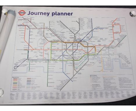 Railwayana, 6 large scale proof sheets, tracing paper plan and maps to show the design of an underground system map in the 19