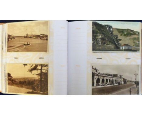 Postcards, UK topographical selection in modern album, approx. 200 cards, various ages, RP's and printed, inc. Dorset, the ma