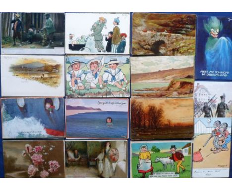 Postcards, Tony Warr Collection, a mixed subject selection of approx. 90 cards inc. Ernest Nister published 'Scot Characters'