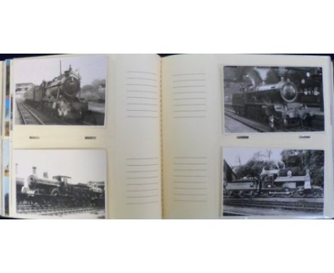 Railway Engine Photographs, an album containing approx. 80 reprint photographs and postcards of British railway engines to in