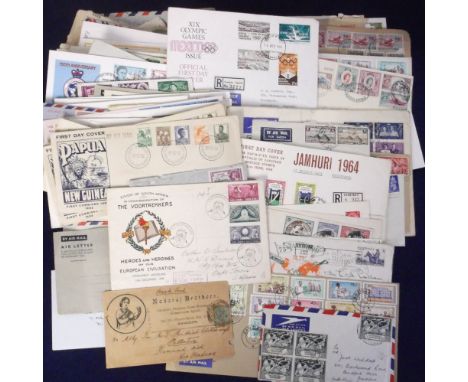 Postal covers, collection of approx. 185 Commonwealth covers &amp; envelopes, 1890 onwards  with some First Day of Issue, als