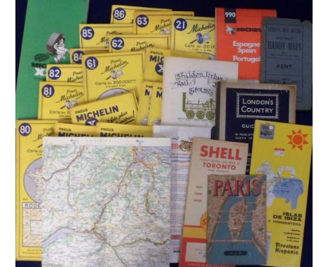 Maps and Guides, a large qty. (100+) of Ordnance Survey, Michelin and other maps together with various other guides dating fr