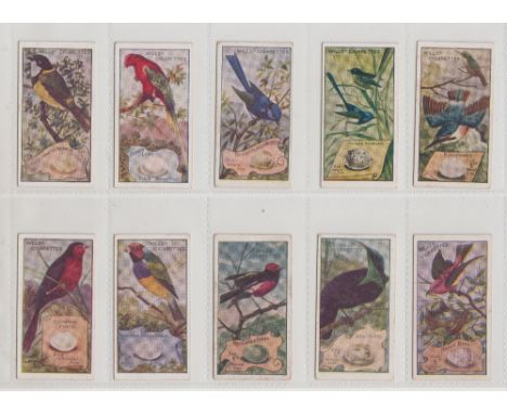 Cigarette cards, Wills (Australia), Birds of Australasia, (yellow back) (set, 100 cards) (mixed condition, fair/gd)