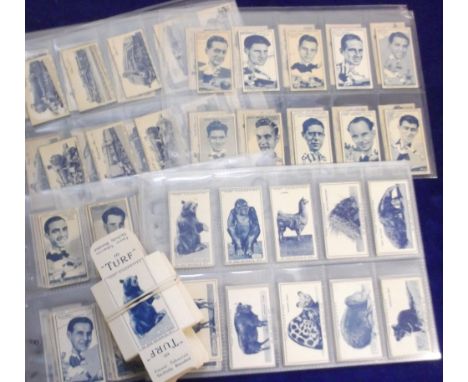 Cigarette cards, Carreras, Turf Slides, British Railway Locomotives (49/50, missing no 49), Famous Footballers (set), Zoo Ani