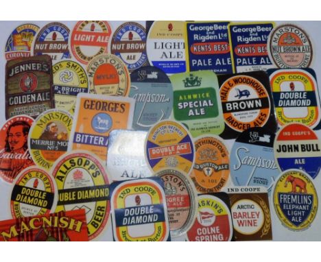 Beer labels, a selection of 30 UK labels, various shapes, sizes and Breweries inc. Morrells Oxford 1953 Coronation Ale, Ind C