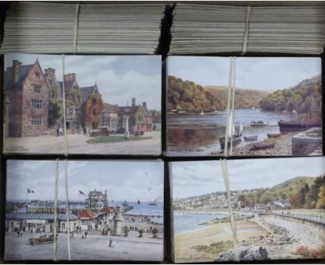 Postcards, A R Quinton, a fine comprehensive collection of approx. 1400 cards, in number-run groups, published by Salmon, som