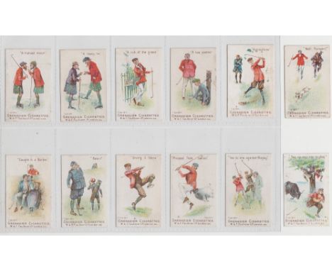 Cigarette cards, Faulkner's, Golf Terms (set, 12 cards) (all with some sl marks to backs but gen gd) 