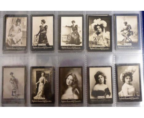 Cigarette Cards, Ogden's, album containing a mixed selection of Guinea Gold issues, mostly bases B, D and I, Actors &amp; Act