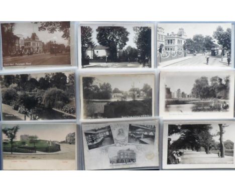 Postcards, London suburbs, a selection of approx. 59 cards mainly of SE London with many  RP's inc. Town Hall Peckham Rd, Par