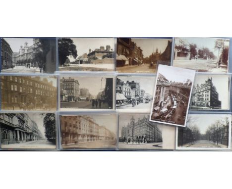 Postcards, London suburbs, a collection of 66 cards of West London with many RP street scenes including Portland Place, Lloyd