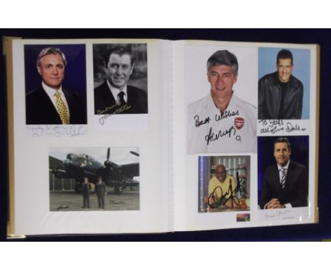 Entertainment, large album containing 110+ images many bearing original signatures, inc. Freddie Starr, Ken Dodd (4), Jasper 