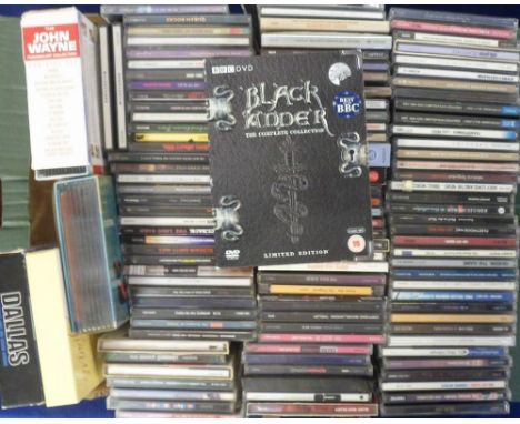 CDs and DVD box sets, collection of 100+ music CDs for a range of genre, inc. jazz, blues, rock, pop etc. artists include Que