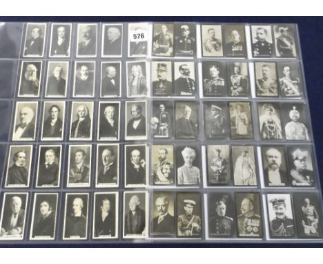 Cigarette cards, two sets, Carreras British Prime Ministers (27 cards) &amp; Major Drapkin Celebrities of the Great War (prin