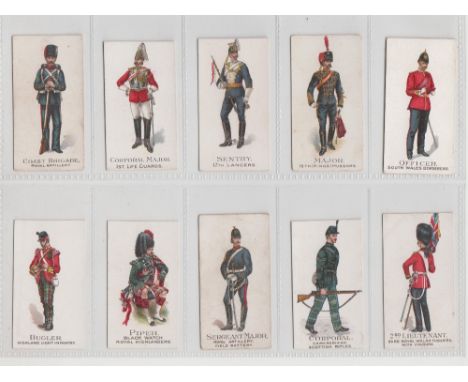 Cigarette cards, Gallaher, Types of the British Army, Battle Honours Back, 19 cards, plus one green back card, 6th Inniskilli