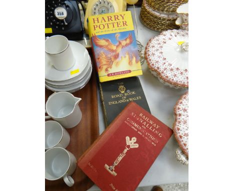 Harry Potter & The Order of the Phoenix first edition together with a vintage copy of 'Railway Signalling & Communications' a