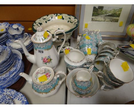 Royal Albert 'Enchantment' tea service together with a Masons pedestal bowl Condition report:no damage