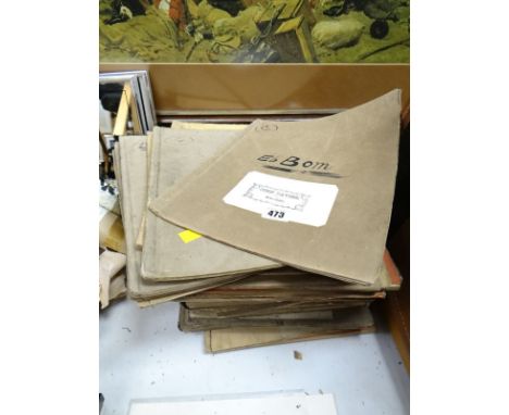 Vintage bound copies of brass band music