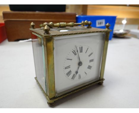 Small brass carriage clock