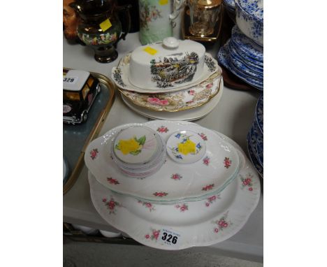 Collection of various Shelley patterned dishes & small saucers etc