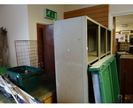 A large metal shelving unit together with two smaller & fireguard