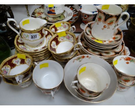 A parcel of Royal Albert 'Lady Hamilton' teaware together with a parcel of vintage Staffordshire teaware