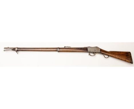 A .577/.450" Zulu War period Martini Henry Mk II rifle, 49" overall, barrel 33½" with ordnance inspector's marks, the frame m