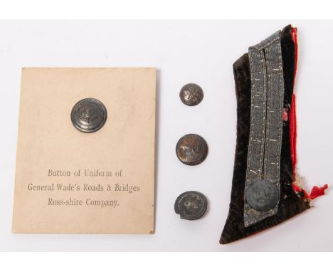 An interesting oxidised silver open back button of the Commissioners of Highland Roads and Bridges, 1802-1862, by Warrington,