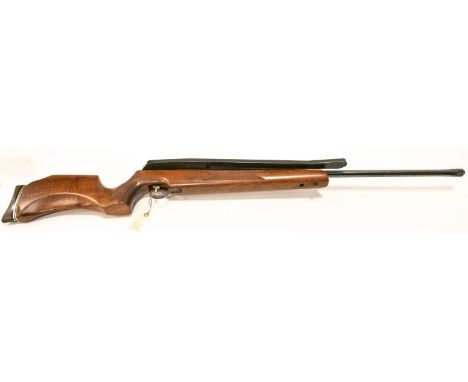 A good .22" Air Logic "Genesis" side lever single stroke pneumatic air rifle, number 071, no fixed sights but with ramp for t