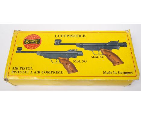 A good .177" "Original" Model 6G break action target air pistol, with fully adjustable rearsight, tunnel foresight, black pla